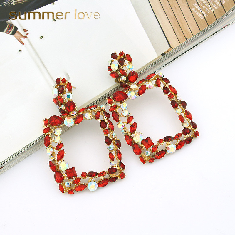 Colorful Gorgeous Crystal Stone Earrings for Women Fashion Geometric Rhinestone Dangle Earring Daily Wedding Party Club Holiday Jewelry Gift
Colorful Gorgeous Crystal Stone Earrings for Women Fashion Geometric Rhinestone Dangle Earring Daily Wedding Party Club Holiday Jewelry Gift