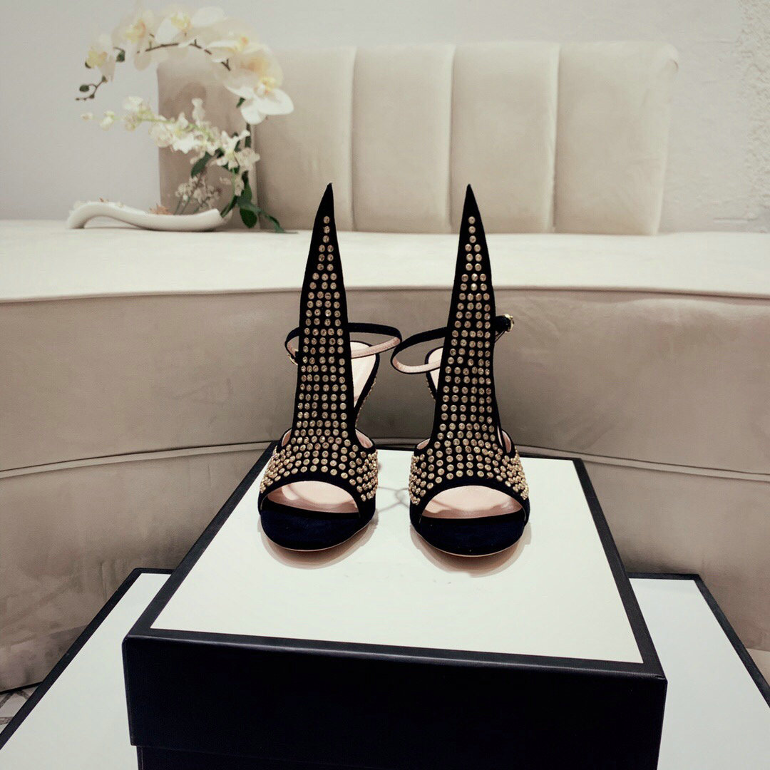 Hot Sale- Women High Heels Pumps Designer Party Queen Sandals Shimmer Suede Sandals with Crystals Stiletto Heel Comfortable Size 35-40, Black
Hot Sale- Women High Heels Pumps Designer Party Queen Sandals Shimmer Suede Sandals with Crystals Stiletto Heel Comfortable Size 35-40, Black