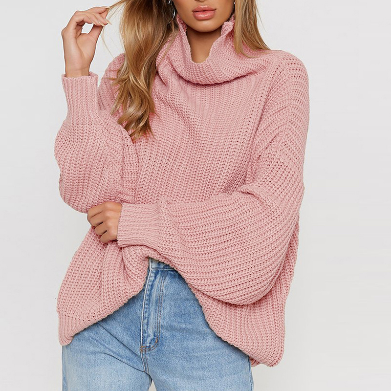 Autumn Winter Pullovers 2019 Knitted Women Sweaters Loose High Fashion Sweater Casual Solid Pink Turtleneck Jumper Pullovers
Autumn Winter Pullovers 2019 Knitted Women Sweaters Loose High Fashion Sweater Casual Solid Pink Turtleneck Jumper Pullovers