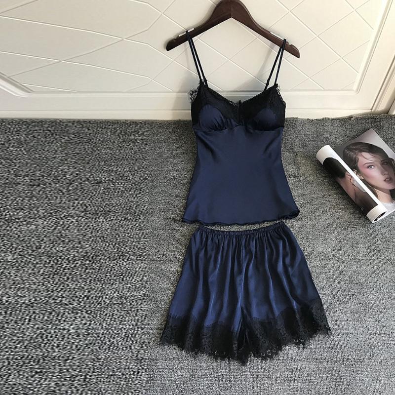 Women Pajamas Satin Sleepwear Pijama Silk Home Wear Lace Home Clothing Sleep Lounge pyjama sexy femme Dropshipping S-XXL#Z20
Women Pajamas Satin Sleepwear Pijama Silk Home Wear Lace Home Clothing Sleep Lounge pyjama sexy femme Dropshipping S-XXL#Z20