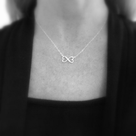 30PCS Outline Open Two Love Hearts Necklaces Geometric Wire Wrapped Horizontal 2 Double Heart Infinite Infinity Necklaces for Women