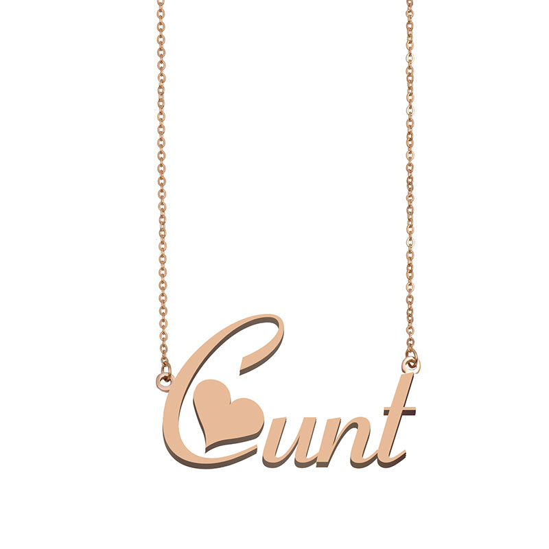 Cunt Name Necklace Pendant for Women Girls Birthday Gift Custom Nameplate Kids Best Friends Jewelry 18k Gold Plated Stainless Steel
Cunt Name Necklace Pendant for Women Girls Birthday Gift Custom Nameplate Kids Best Friends Jewelry 18k Gold Plated Stainless Steel