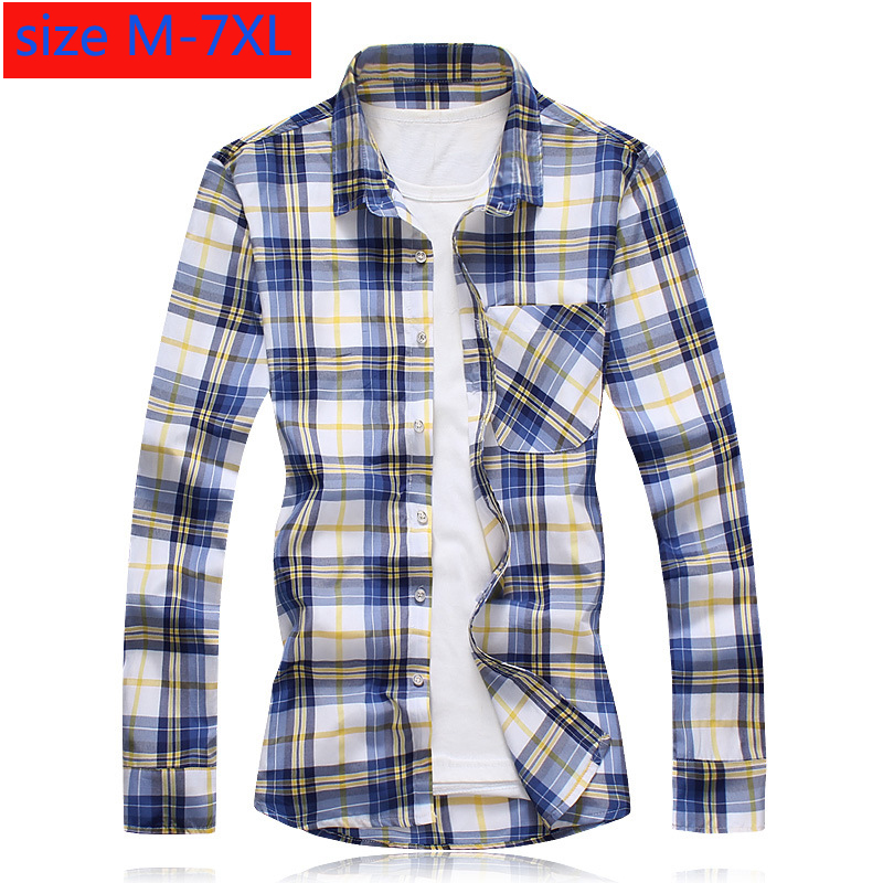 New Arrival Fashion Obese Men Spring Summer Long Sleeve Shirt Large Casual Shirts Plaid Plus Size L XL 2XL 3XL 4XL 5XL 6XL 7XL, Blue
New Arrival Fashion Obese Men Spring Summer Long Sleeve Shirt Large Casual Shirts Plaid Plus Size L XL 2XL 3XL 4XL 5XL 6XL 7XL, Blue