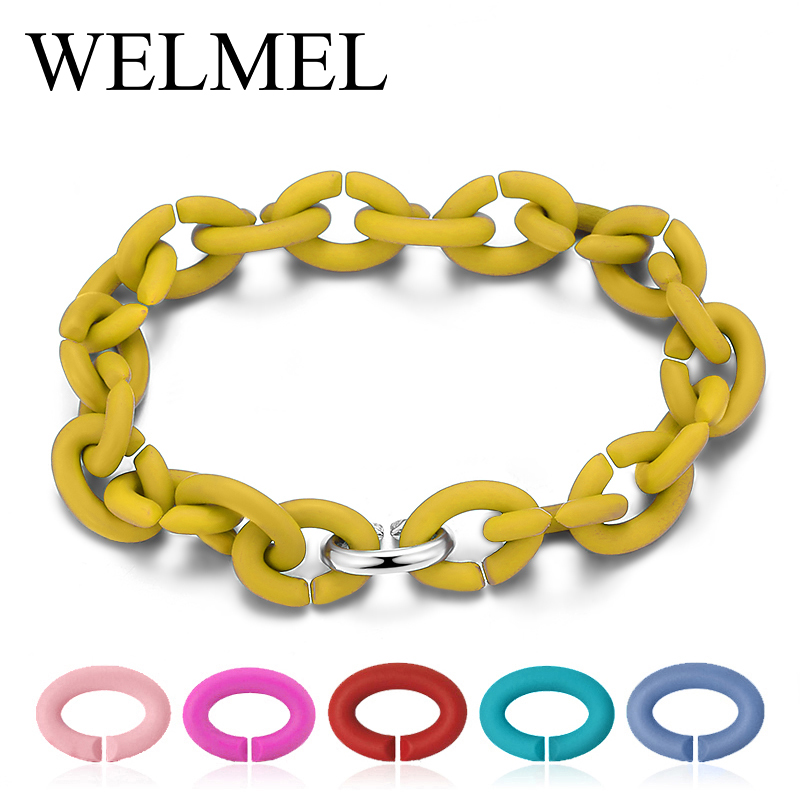 Other Bracelets 10 Colors 21cm Men's Silver Bead 925 Charm Hard Rubber Link Chain For Men Women Wholesale Jewelry Gift
Other Bracelets 10 Colors 21cm Men's Silver Bead 925 Charm Hard Rubber Link Chain For Men Women Wholesale Jewelry Gift