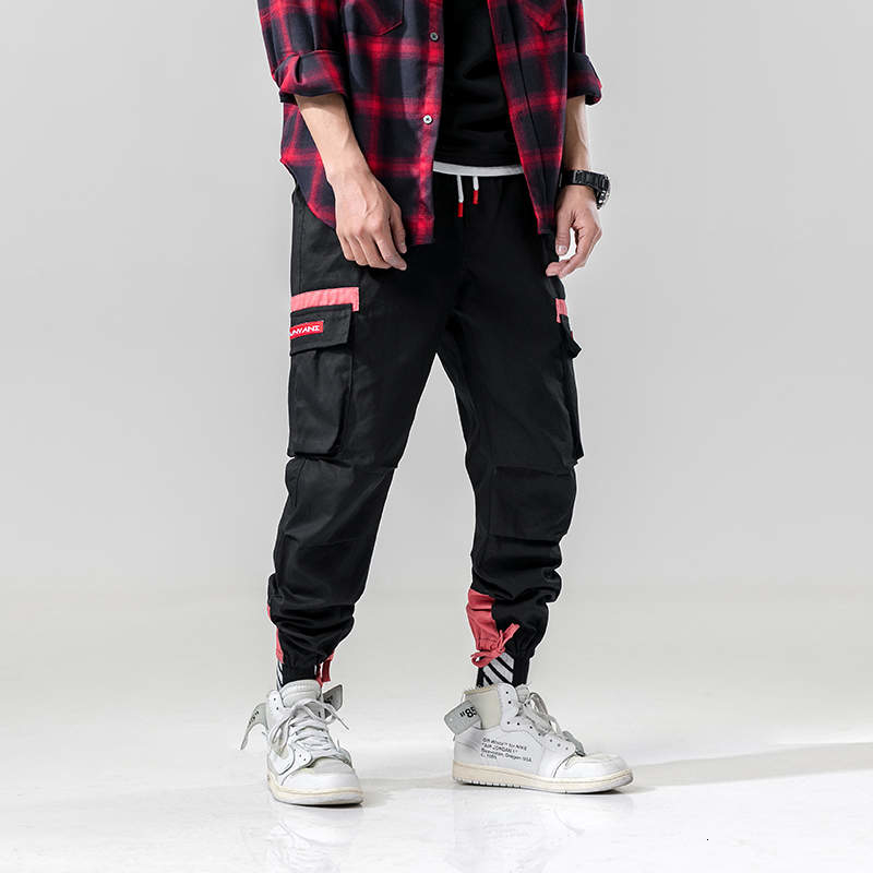 SingleRoad Hip Hop Harem Cargo Pants Men 2019 Side Pockets Trousers Joggers Streetwear Male Fashion Casual Sweatpants Jogger Men LY191203