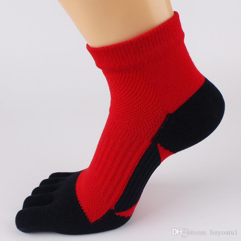 Men's 5 Pair Men Mesh Sports Running Five Finger Toe Socks Casual Cotton Solid Sock Hot Sale Comfortable