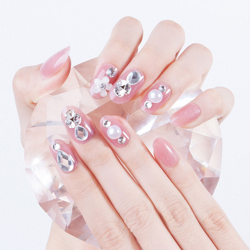 Sticker Glitter Crystal Imitation Pearl Diamond Jelly Color Fake Nail Art Patches with Glue Bride Full Cover Manicure Tool 24pcs, As the picture shows
Sticker Glitter Crystal Imitation Pearl Diamond Jelly Color Fake Nail Art Patches with Glue Bride Full Cover Manicure Tool 24pcs, As the picture shows
