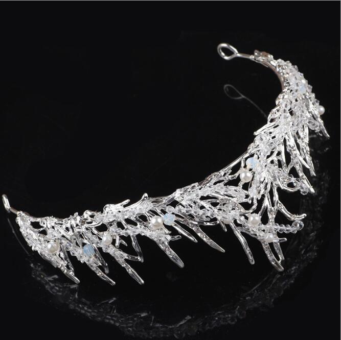 2020 In Stock Free Shipping Rhinestone Crystal Wedding Party Prom Homecoming Crowns Band Princess Bridal Tiaras Hair Accessories Fashion