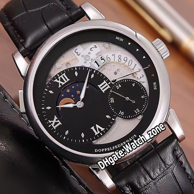 New 44mm Grand Lange1 Moon Phase Lumen 139.035F Black Skeleton Dial Automatic Mens Watch Steel Case Leather Strap Cheap Watches Watch_zone, La05a
New 44mm Grand Lange1 Moon Phase Lumen 139.035F Black Skeleton Dial Automatic Mens Watch Steel Case Leather Strap Cheap Watches Watch_zone, La05a