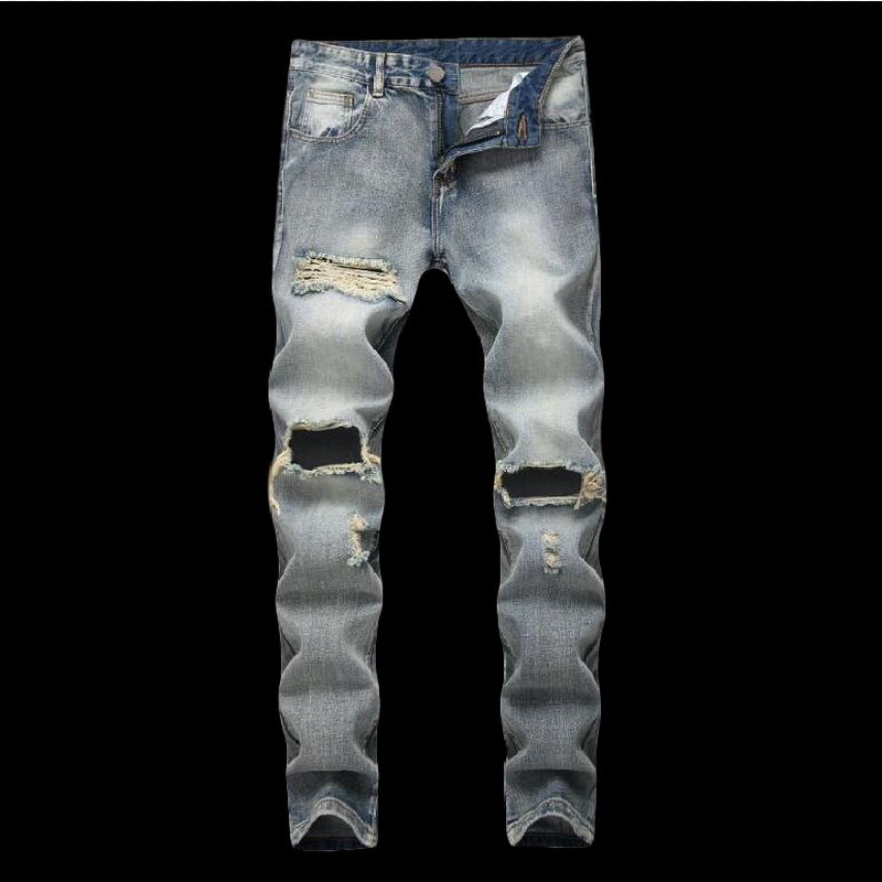 Mens Fashion Skinny Stretch Jeans Ripped Jeans Men Denim Trousers Cool Streetwear Pants Ripped Straight Slim, Blue
Mens Fashion Skinny Stretch Jeans Ripped Jeans Men Denim Trousers Cool Streetwear Pants Ripped Straight Slim, Blue