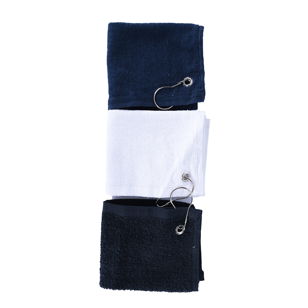 30*40CM Golf Towel Cotton Comfortable Sport Hand Towel With Mental Hook Carabiner Sports Golf Hand Towel