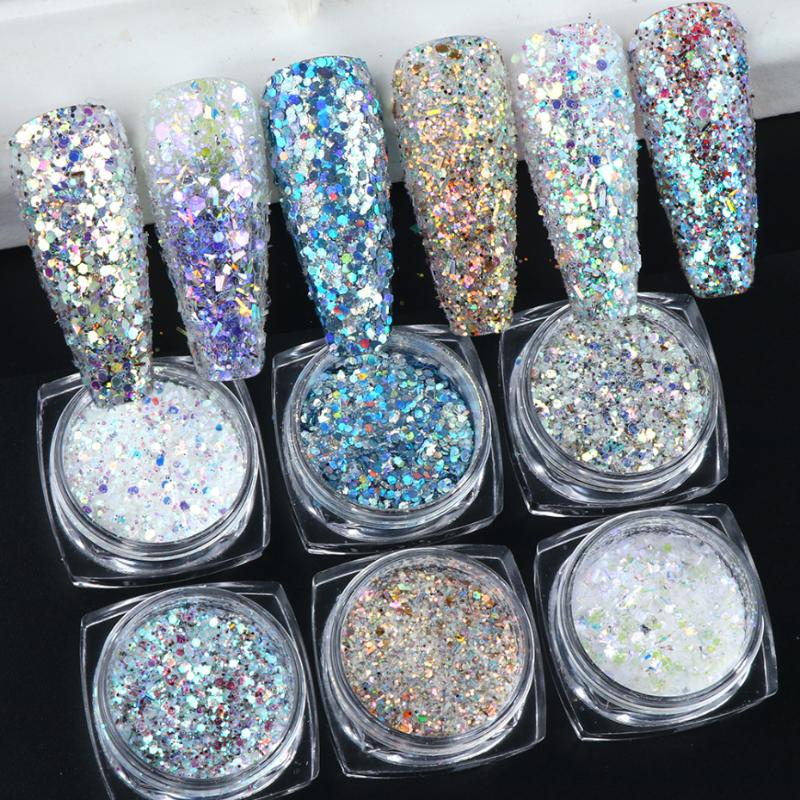 6 Box Mermaid Effect Nail Art Chrome Pigment Glitter Hexagon Flakes Aurora Nail Powder Manicure Sequins Decoration LA1539-18
6 Box Mermaid Effect Nail Art Chrome Pigment Glitter Hexagon Flakes Aurora Nail Powder Manicure Sequins Decoration LA1539-18