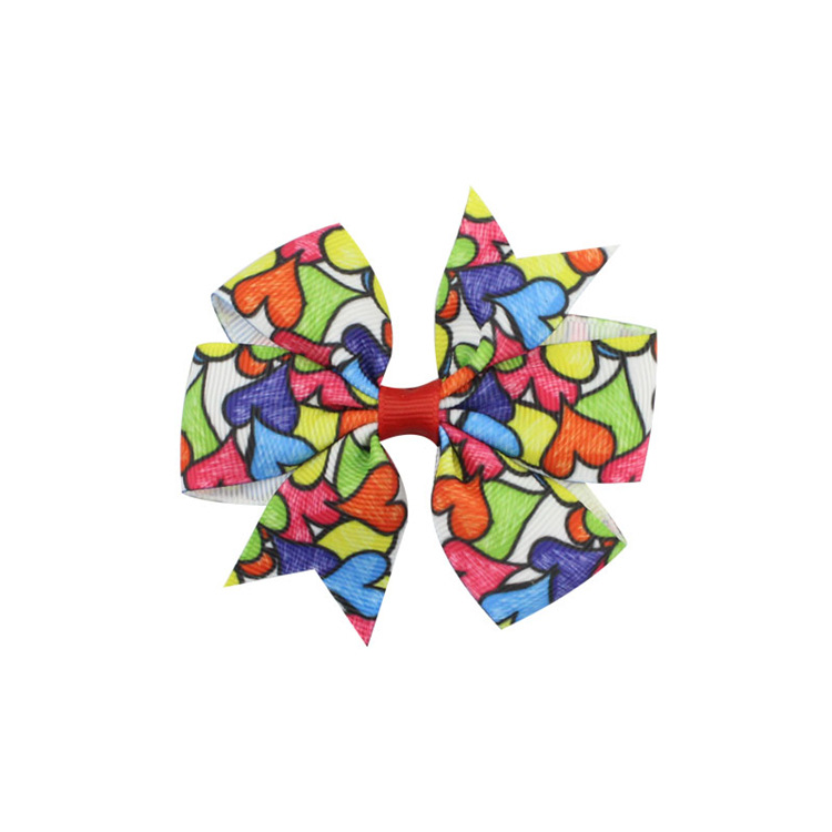 Easter egg baby Girls hairpins dovetail rabbit Barrettes Bow with clip children hair accessories kids Flower print Hair clips C6089