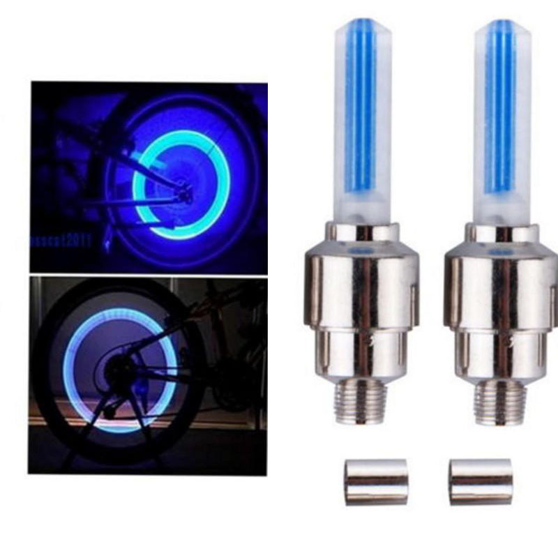 Bolt Car Bike Motorcycle LED Wheel Tire Vaes Cap Light Stem Air Caps Neon Lamp Anti-Dust Cover Colorful Auto Accessories Cars Decor