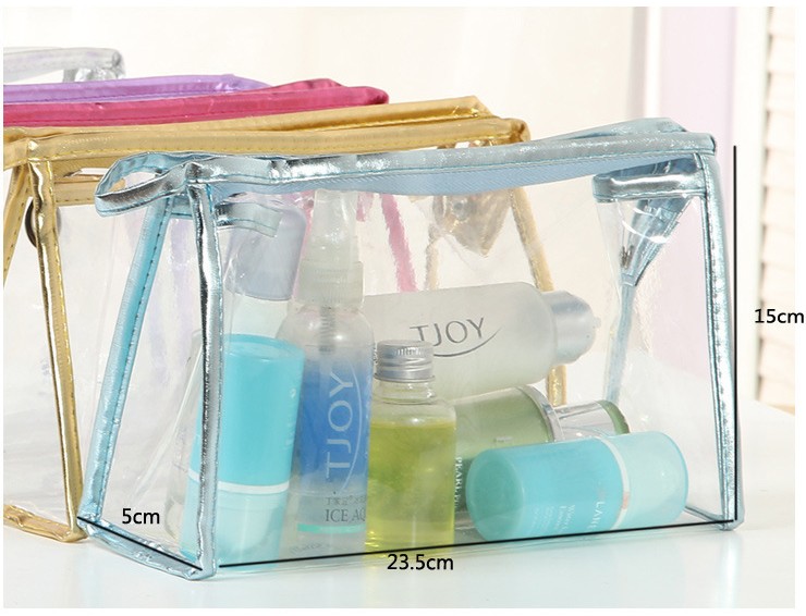 Transparent Cosmetic Bags PVC Zipper Clear Waterproof Makeup Bag Women Travel Toiletry Storage Organizer Case - view 4