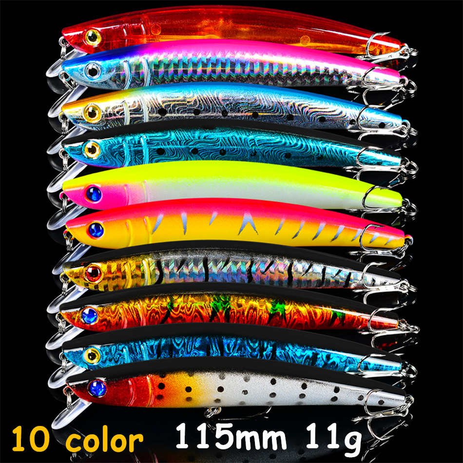1pc Minnow Plastic Hard Baits & Lures 10 Colors Mixed 115mm 11g 4# Fishing Hooks WA_41
1pc Minnow Plastic Hard Baits & Lures 10 Colors Mixed 115mm 11g 4# Fishing Hooks WA_41