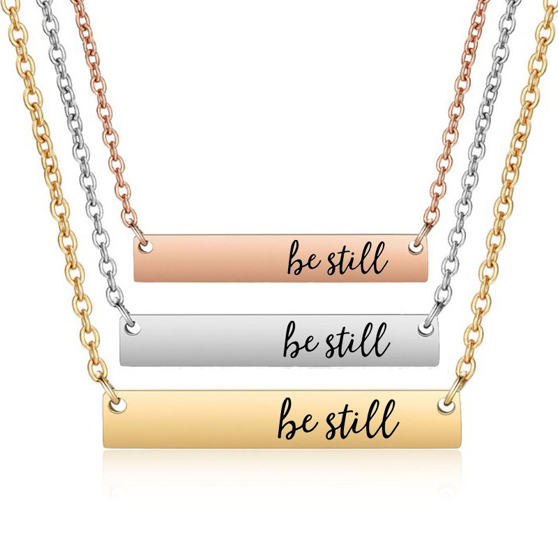 Be Still Bar Necklace Engraved Gold Silver Rose Gold Loving Family Long Necklace Jewelry For Women Best Friend Gift
Be Still Bar Necklace Engraved Gold Silver Rose Gold Loving Family Long Necklace Jewelry For Women Best Friend Gift