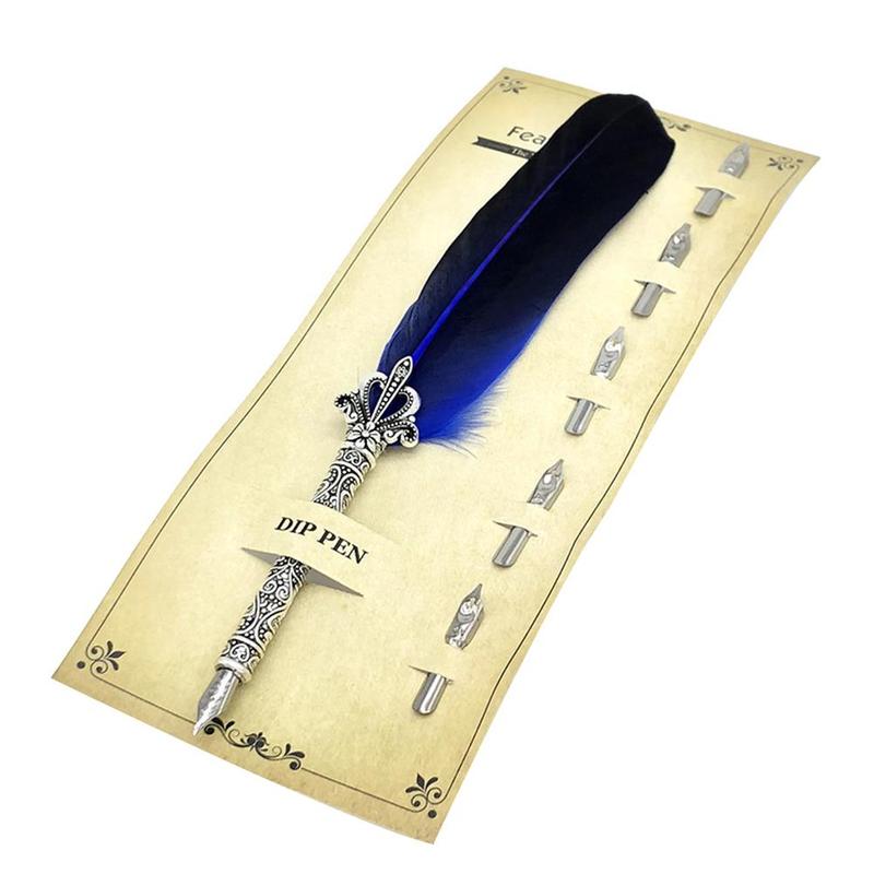 1 set Creative Feather Pen Calligraphy Pen Retro Dip Set Stationery 10 Colors Wedding Gifts, As pic
1 set Creative Feather Pen Calligraphy Pen Retro Dip Set Stationery 10 Colors Wedding Gifts, As pic