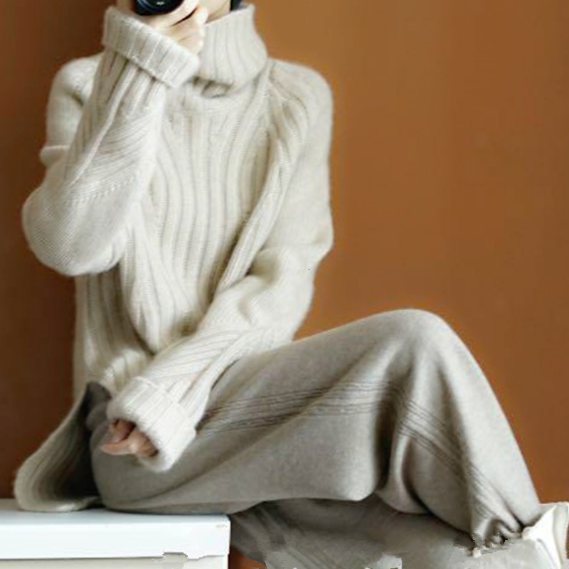 Gejas Ainyu European style new women sweaters fashion 2018 women turtleneck cashmere sweater women knitted pullovers Loose tops S118