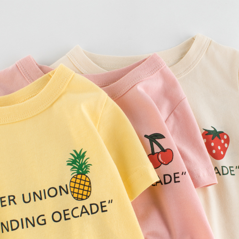Unisex Baby Summer T Shirt Cartoon Fruit Printed Tops Kids Children Casual Clothing Cotton T-shirt For Girls, Blue
Unisex Baby Summer T Shirt Cartoon Fruit Printed Tops Kids Children Casual Clothing Cotton T-shirt For Girls, Blue