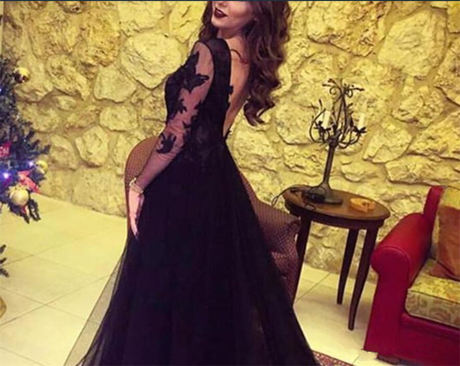 Black Girl African Prom Dress Long 2019 V Neck Lace Applique Backless A Line Boho Front Split Party Homecoming Gown Evening Wear Cheap