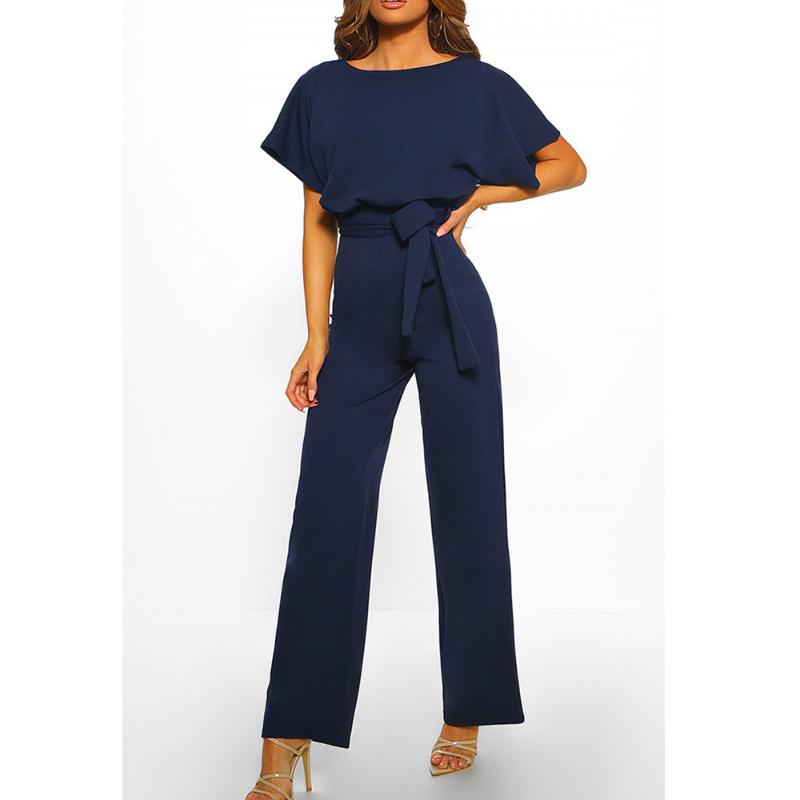 Dropship Jumpsuit Rompers Womens Overalls Women Jumpsuits 2020 Streetwear Plus Size Romper Spring Summer Lace-up Short Sleeve