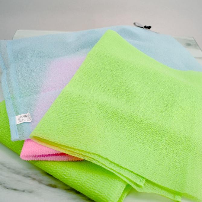 3090cm Novelty Multi Colors Salux Nylon Japanese Exfoliating Beauty Skin Bath Shower Wash Cloth Towel Back Scrubbers ZZA15664266325