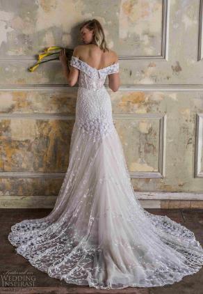 limor rosen mermaid wedding dresses off shoulder lace bridal gowns backless sweep train boho wedding dress