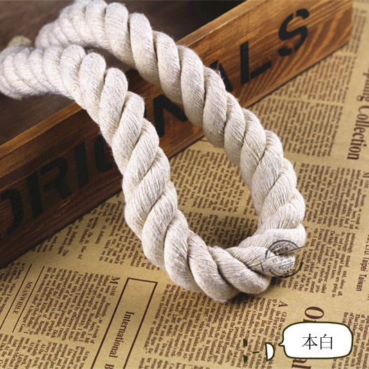 5MTR Cotton Three twisted Rope String Cord Twine Sash Craft Cotton Thick Cords For Handmade Decorative 20mm