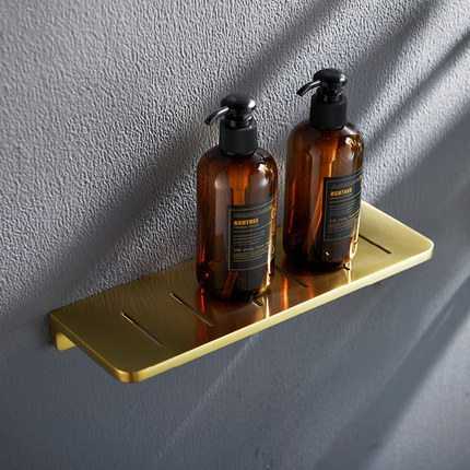 Bathroom Shelf Brass Bath Shower Rack Shower Shelf Bath Holder Bolt Inserting Type Gold Towel Rack Corner Shelf Bath Hardware