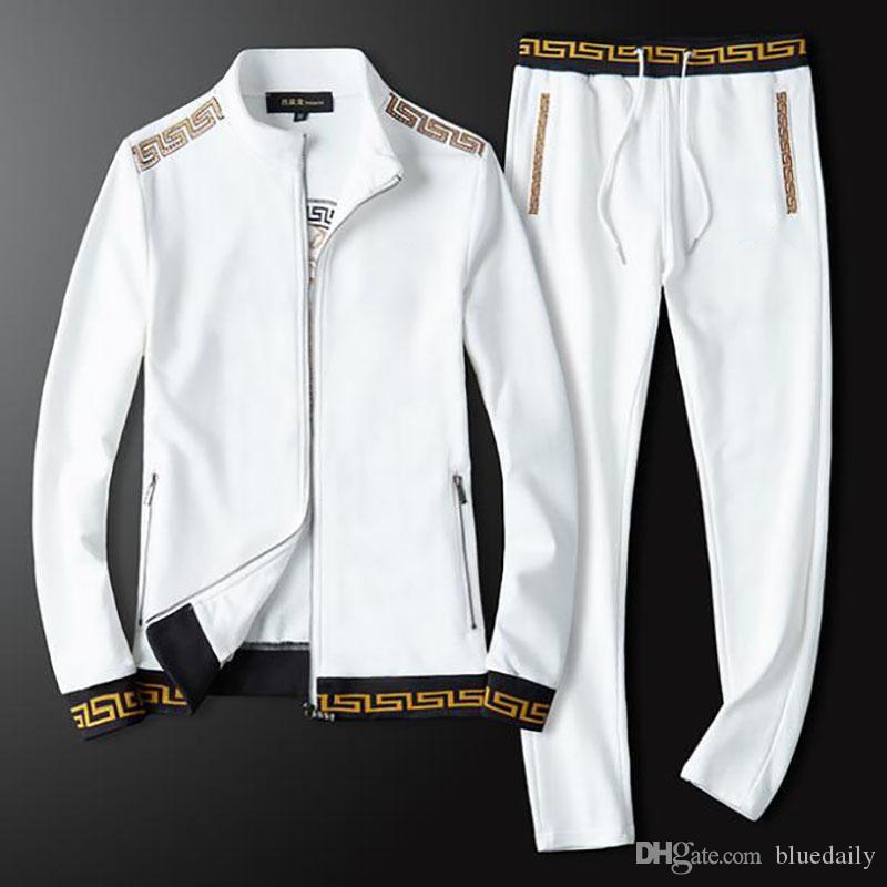 Men Tracksuits Solid Color Sportswear 19FW Slim Men's Jacket + Pants Tracksuit Male Sweatshirt Casual 2 Piece Set, White
Men Tracksuits Solid Color Sportswear 19FW Slim Men's Jacket + Pants Tracksuit Male Sweatshirt Casual 2 Piece Set, White