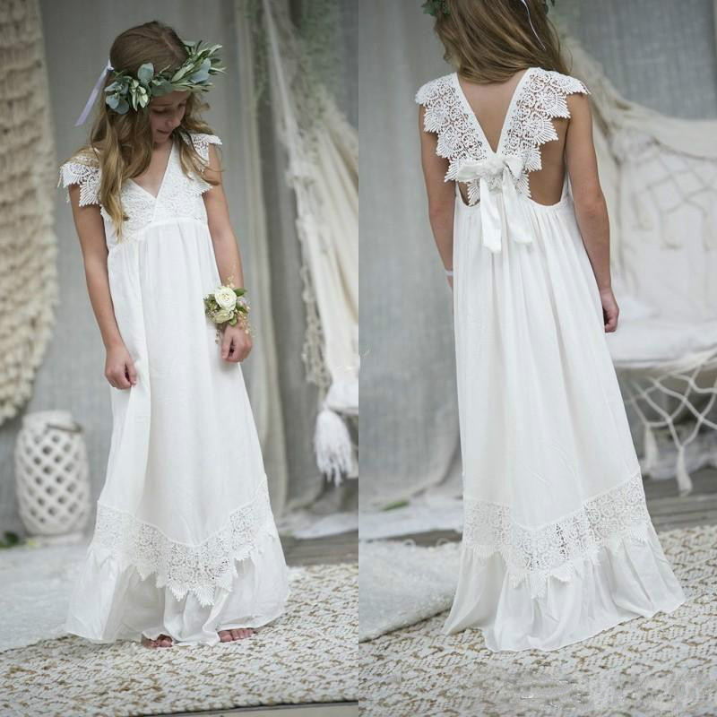 Chiffon Beach Boho Flower Girl Dresses 2020 Newly Custom Size Holy Communion Gowns V Neck Kid Formal Dresses, Light yellow
Chiffon Beach Boho Flower Girl Dresses 2020 Newly Custom Size Holy Communion Gowns V Neck Kid Formal Dresses, Light yellow