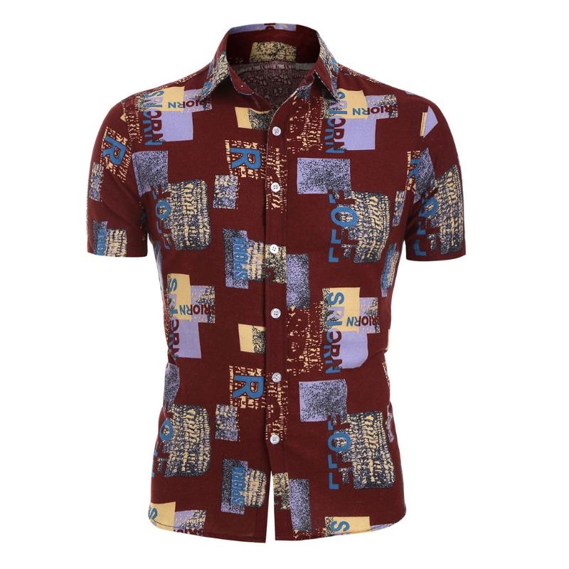 Casual Short Sleeve harajuku shirt men Hawaiian Printed Splicing shirts for men Fashion Lapel harajuku Shirt chemise homme, Red
Casual Short Sleeve harajuku shirt men Hawaiian Printed Splicing shirts for men Fashion Lapel harajuku Shirt chemise homme, Red
