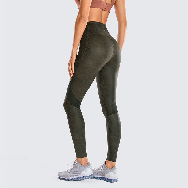 Women's Matte Coated Faux Leather Texture Legging Workout Mesh Tight Pants with Drawcord-25 inches, Green march02
Women's Matte Coated Faux Leather Texture Legging Workout Mesh Tight Pants with Drawcord-25 inches, Green march02