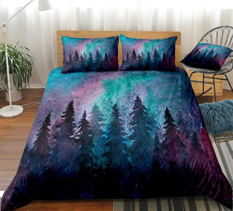 Water Color Bedding Set Purple Galaxy Duvet Cover Set Forest Bed Linen Trees Bedclothes Sunrise Beds Nature Home Textile, Golden
Water Color Bedding Set Purple Galaxy Duvet Cover Set Forest Bed Linen Trees Bedclothes Sunrise Beds Nature Home Textile, Golden
