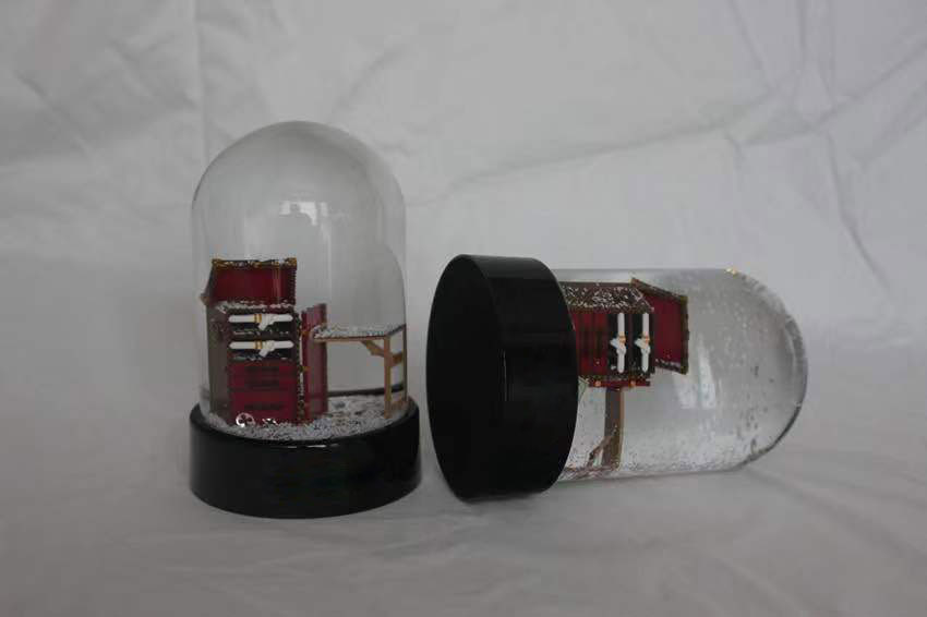 Snow Globe With Luxury Wardrobe Decoration Inside Crystal Ball Special Novelty Christmas Gift with Gift Box for VIP Customers