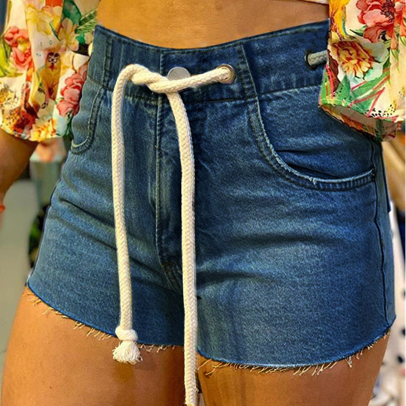 High Waisted Women Jean Shorts Summer 2020 Drawstring Cotton Sexy Female Rave Streetwear Denim Shorts New, Blue
High Waisted Women Jean Shorts Summer 2020 Drawstring Cotton Sexy Female Rave Streetwear Denim Shorts New, Blue