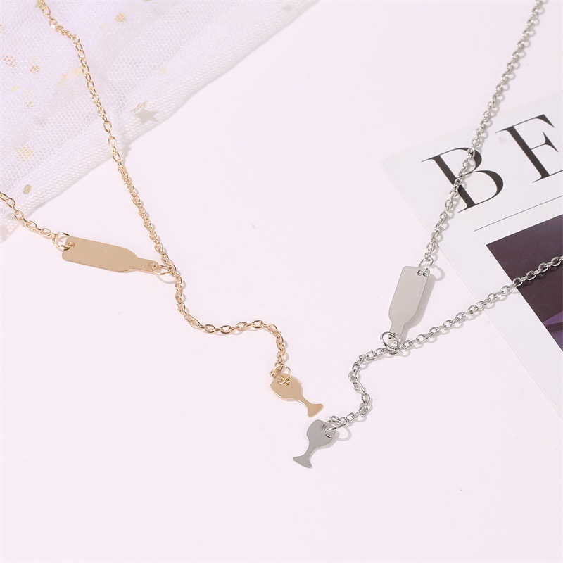 Necklaces Jewelry Long Woman Chain Necklace Red Wine Bottle Jewellery Ladies Winebowl Lovers Silver Color Trendy Alloy Halskette 
Necklaces Jewelry Long Woman Chain Necklace Red Wine Bottle Jewellery Ladies Winebowl Lovers Silver Color Trendy Alloy Halskette