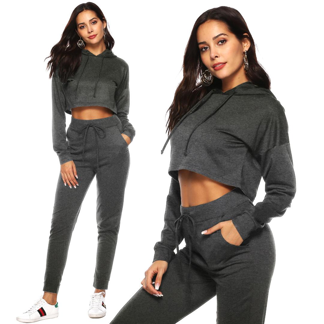 Matching Two Piece Set Women Set Short Tops and Pants Two Piece Outfits Casual Hoodies Trousers Sweatsuit Female Suits 2019 New, Brown
Matching Two Piece Set Women Set Short Tops and Pants Two Piece Outfits Casual Hoodies Trousers Sweatsuit Female Suits 2019 New, Brown