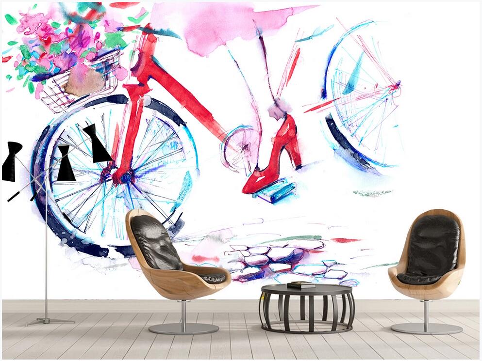 3D wall covering custom mural wallpaper Hand painted abstract beautiful woman riding a bicycle background wall home decor wall papers, Black
3D wall covering custom mural wallpaper Hand painted abstract beautiful woman riding a bicycle background wall home decor wall papers, Black