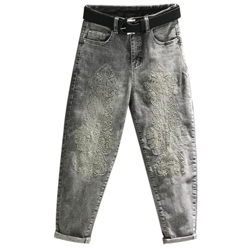 2020 new fashion heavy embroidered gray jeans women high waist loose ankle length harem jeans plus size q644
2020 new fashion heavy embroidered gray jeans women high waist loose ankle length harem jeans plus size q644