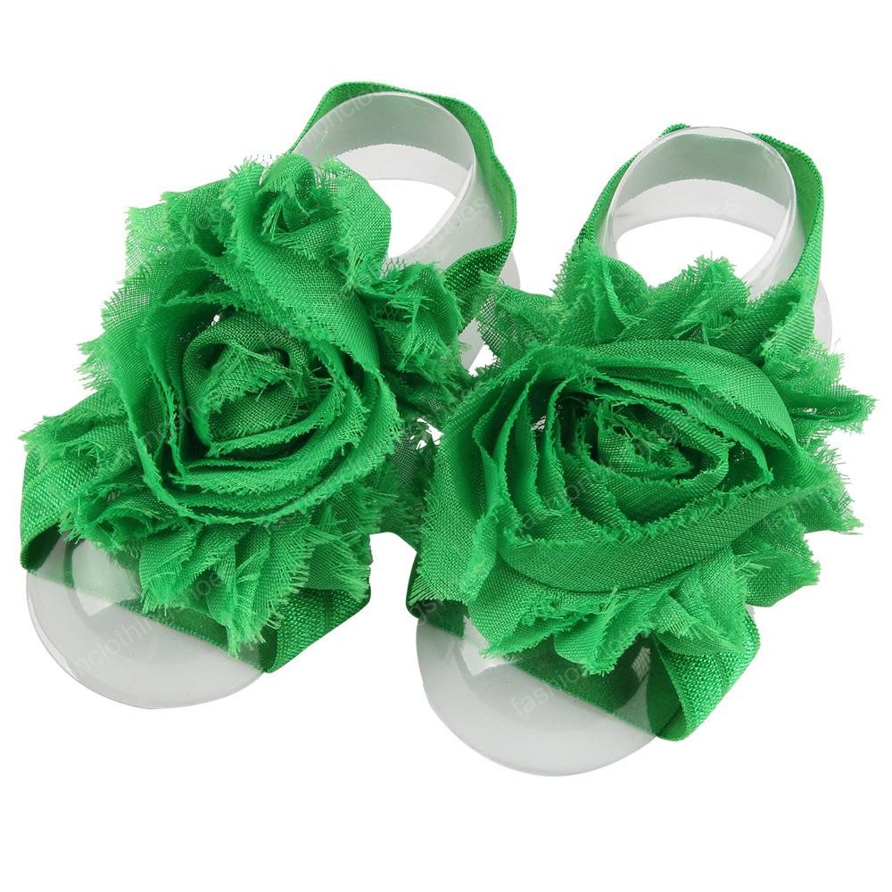 Sweet Baby Girl Barefoot Sandals Folds Chiffon Shabby Flower Socks Cover Barefoot Foot Flower Infant Toddler Shoes First Walker Shoes