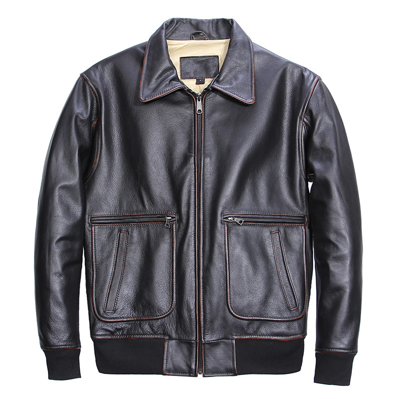 2020 Vintage Black Men American Pilot Leather Jacket Plus Size XXXL Genuine Cowhide Autumn Leather Coat FREE SHIPPING
2020 Vintage Black Men American Pilot Leather Jacket Plus Size XXXL Genuine Cowhide Autumn Leather Coat FREE SHIPPING