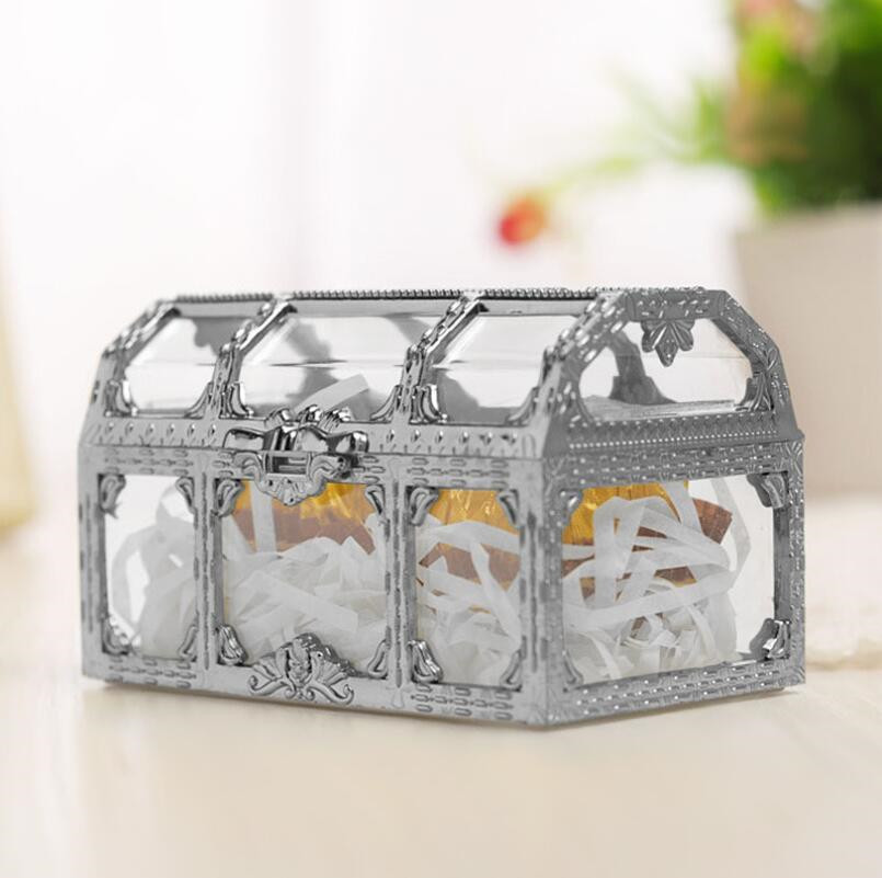 Candy Box Treasure Chest Shaped Wedding Favor Gift Box Hollowed-out Transparent Favor Holders European style Celebration Wedding Party Gifts