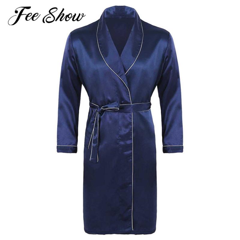 Fashion Men's Silky Sleepwear Loungewear Bath Robe Satin V Neck Long Sleeves Bathrobe Men Nightgown Casual Kimono Robe Pajama, Black
Fashion Men's Silky Sleepwear Loungewear Bath Robe Satin V Neck Long Sleeves Bathrobe Men Nightgown Casual Kimono Robe Pajama, Black