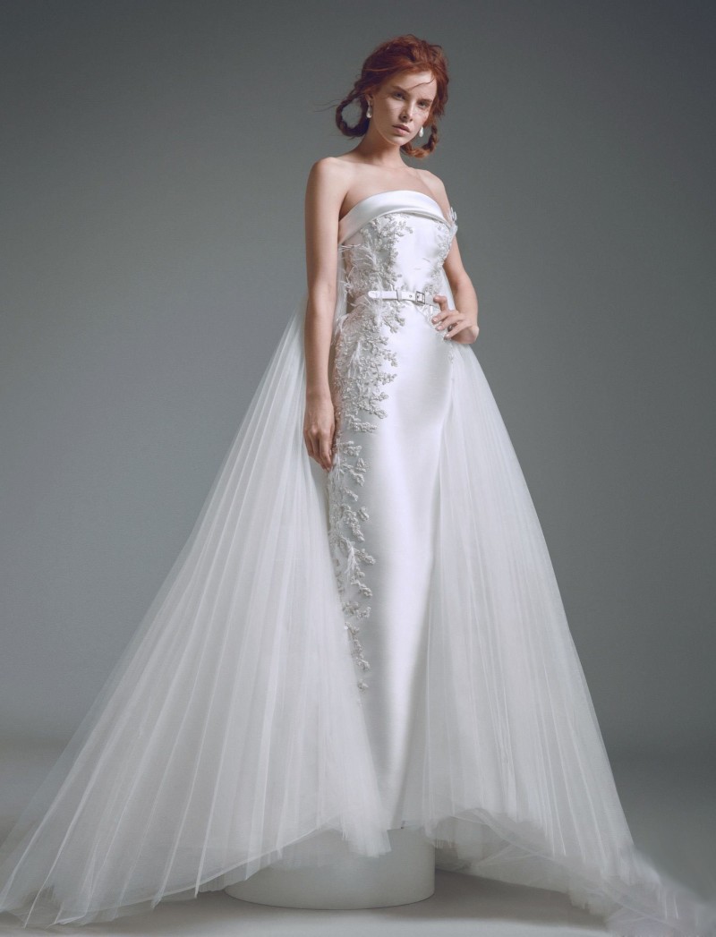 Elegant Zuhair Murad Evening Dresses Long Strapless Formal Prom Dress Lace Appliqued Backless special occasion Quinceanera Gowns