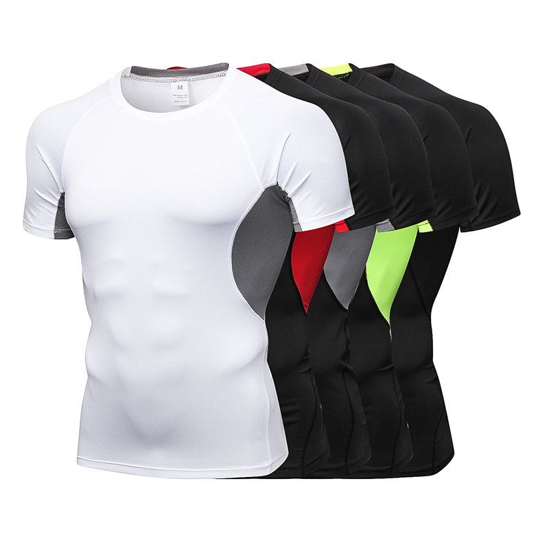 New Short Sleeve Sport Running Shirt Men Qucik Dry Sport Top Breathable Fitness Tight Shirt Bodybuilding Sportswear Men's Tshirt, Black
New Short Sleeve Sport Running Shirt Men Qucik Dry Sport Top Breathable Fitness Tight Shirt Bodybuilding Sportswear Men's Tshirt, Black