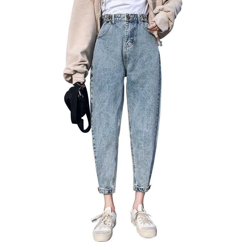 2020 Spring Summer Boyfriend Jeans For Women Casual Loose Vintage Mom Jeans High Waist Plus Size Denim Pants Women