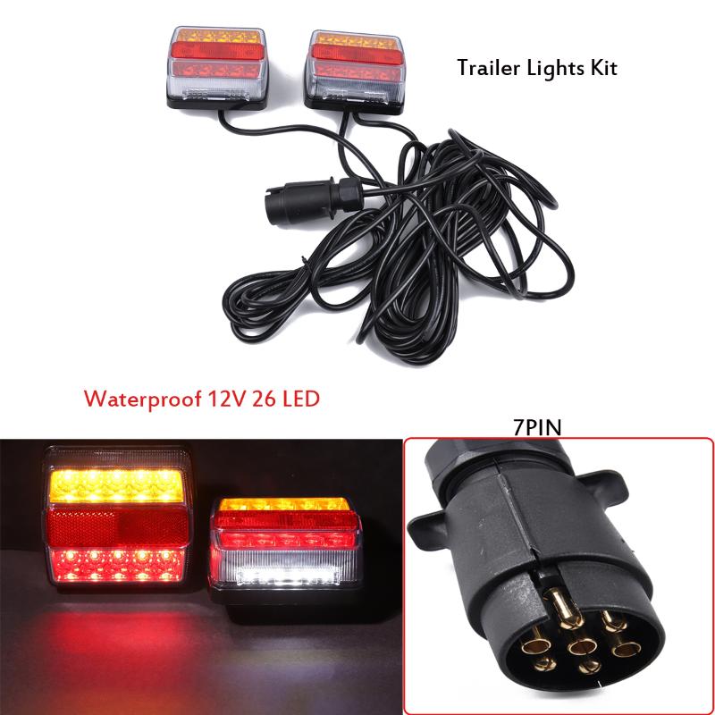 Waterproof Car 12V Signal Light 26 LED Trailer Light Kit Indicator Tail For Trailer Truck Warning, As pic
Waterproof Car 12V Signal Light 26 LED Trailer Light Kit Indicator Tail For Trailer Truck Warning, As pic