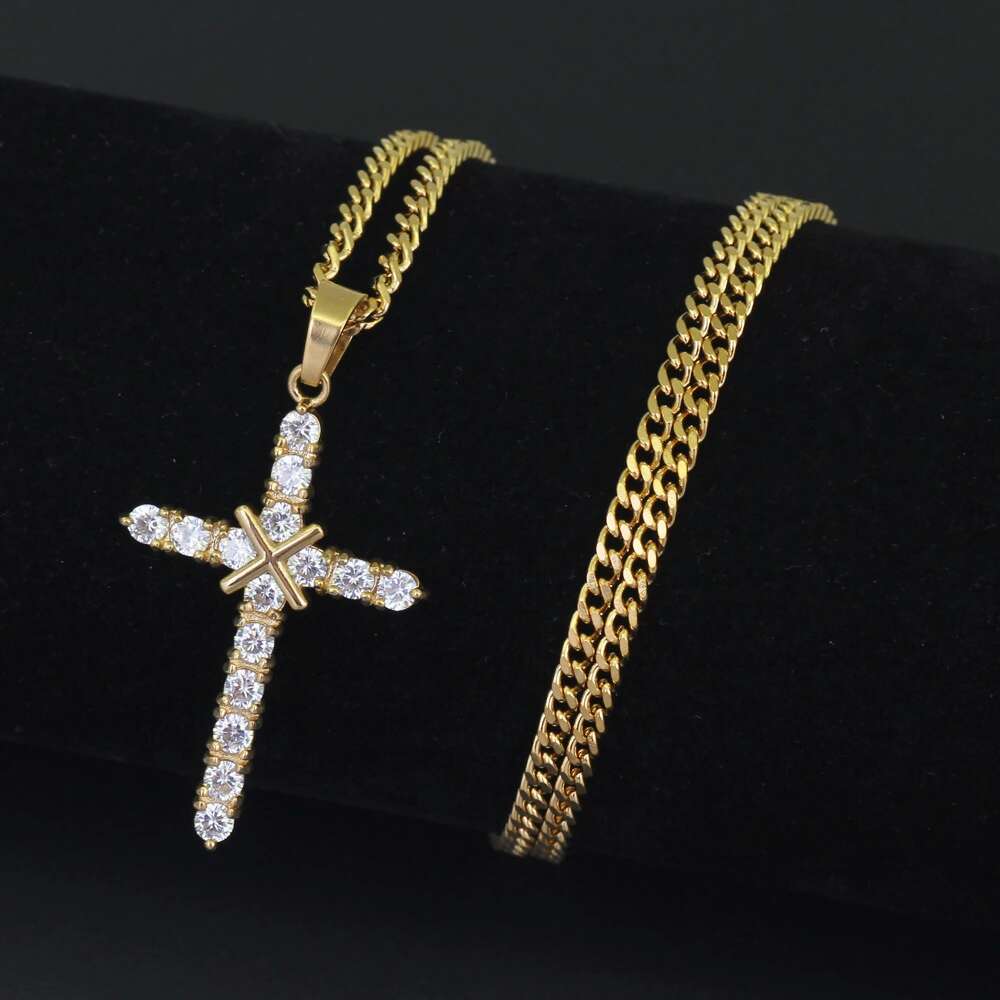 hip hop cross diamonds pendant necklaces for men women luxury necklace Stainless steel Cuban link chains Religion Christianity jewelry 
hip hop cross diamonds pendant necklaces for men women luxury necklace Stainless steel Cuban link chains Religion Christianity jewelry